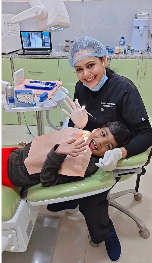 Pediatric dental care & child patient consultation setup