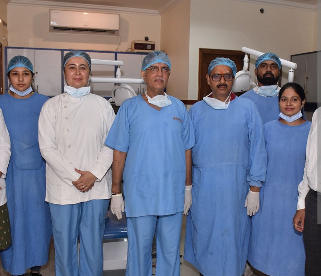 Dr. Rajeev Gulati with his senior orthodontic & surgical team